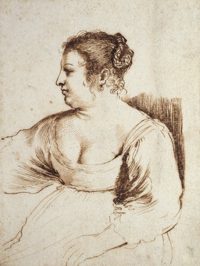 A Woman Seated, 1640 - 1649 by Giovanni Francesco Barbieri